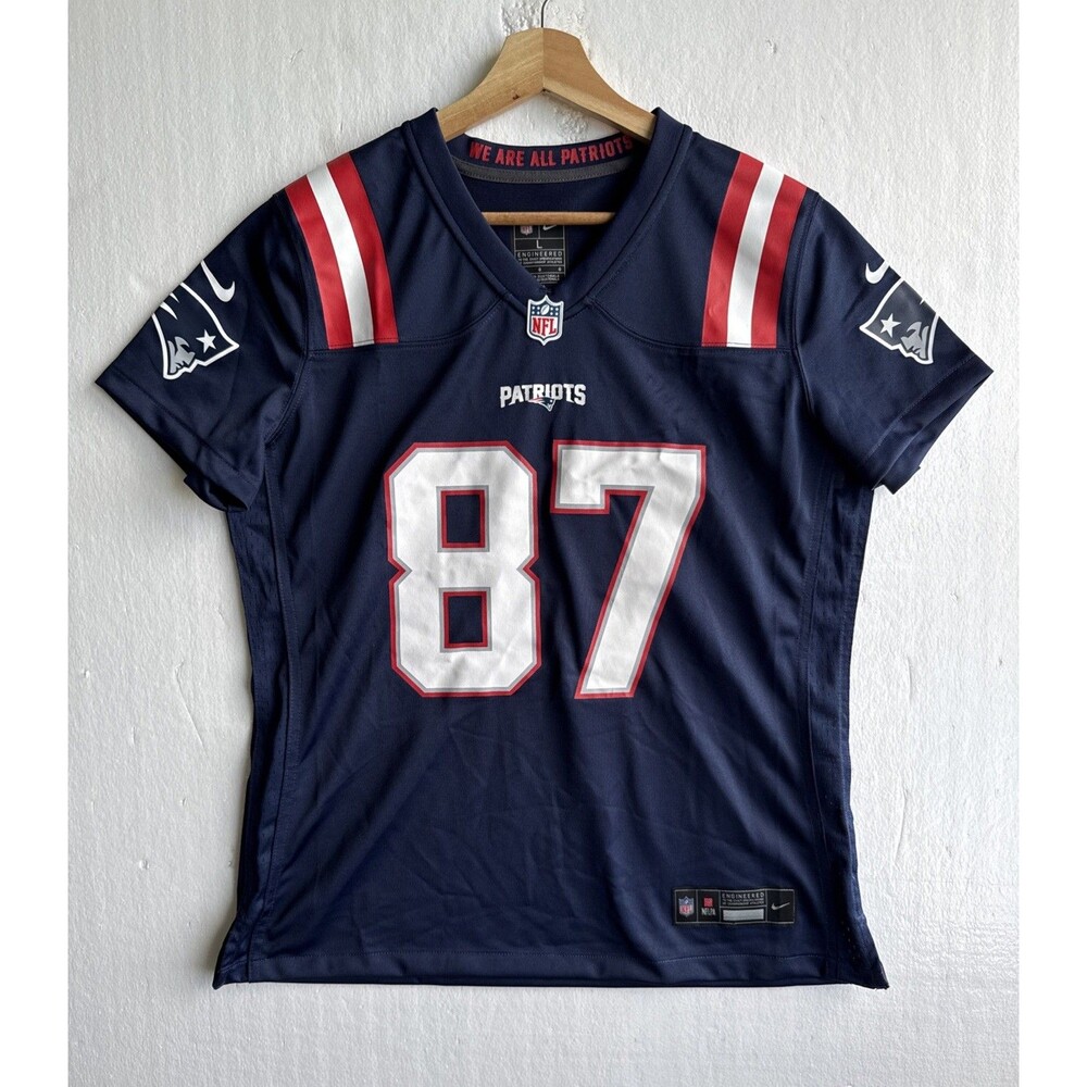 NFL Nike Rob Gronkowski #87 New England Patriots On Field Jersey Women's Large